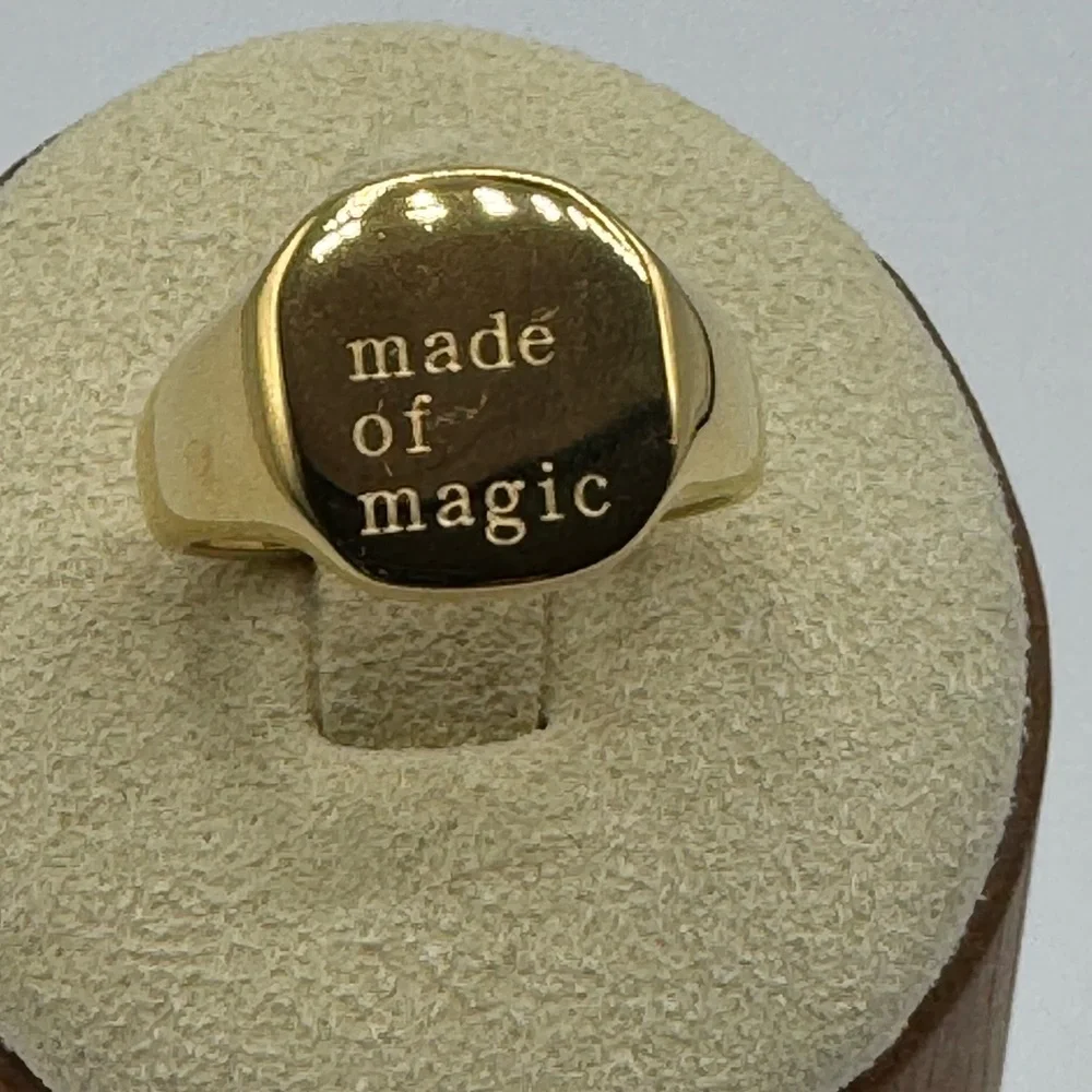 ✨ 14k “Made of Magic” Signet Ring ✨ - Picture 2 of 6
